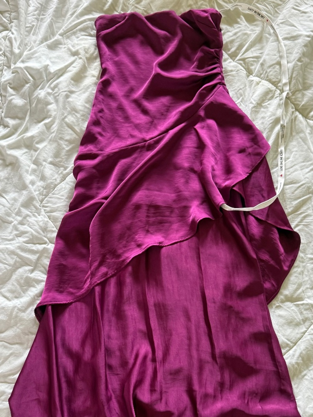 NEW Plum Strapless Dress Medium